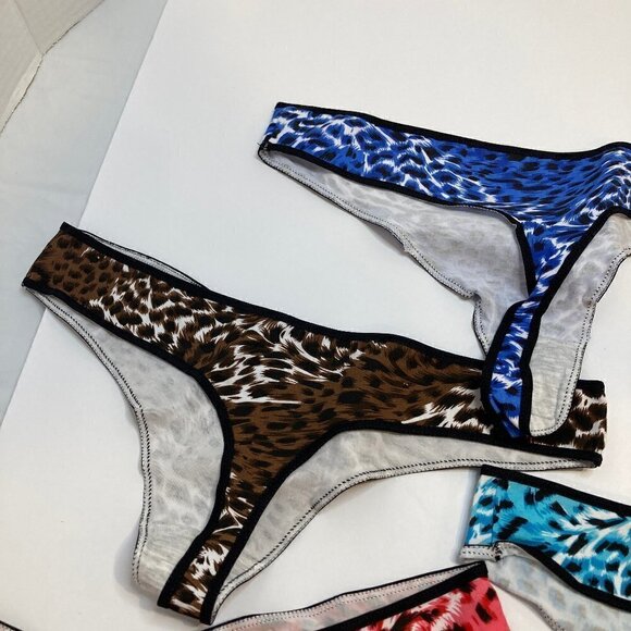 5 pair womens leopard print low waist seamless panties size 8/10 new - Picture 3 of 5